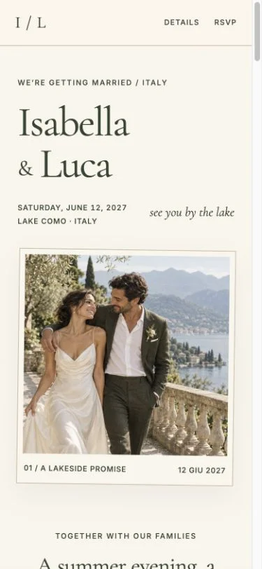 la dolce vita live invitation on mobile